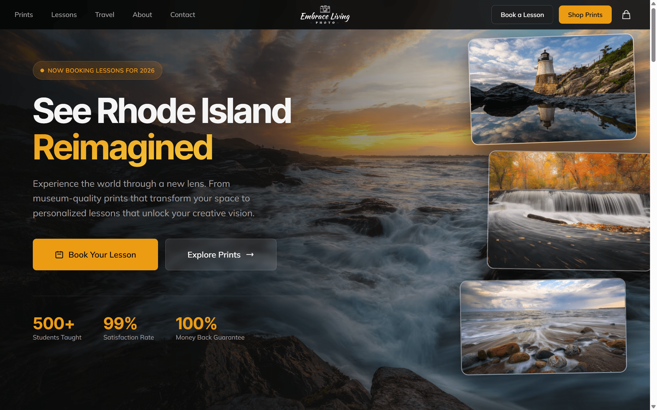 Embrace Living photography website built by Company 50