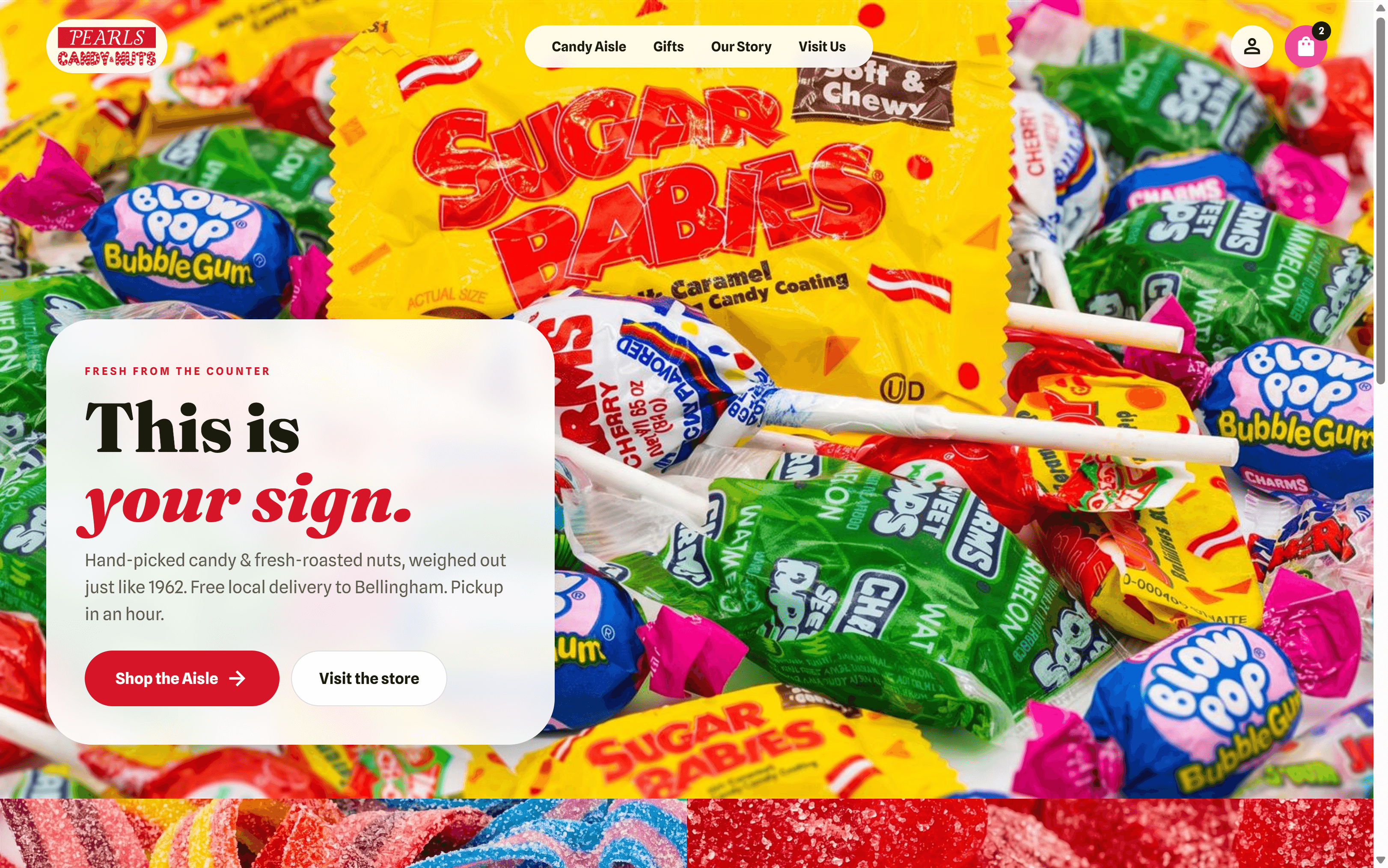 Pearls' Candy & Nuts online storefront